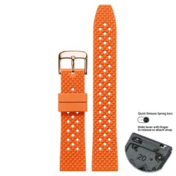 High Quality Honeycomb Tropic FKM Rubber Watch Strap18mm 19mm 20mm 22mm24mm Quick Release Breathable FKM Fluororubber WatchBands