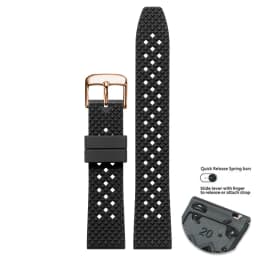 High Quality Honeycomb Tropic FKM Rubber Watch Strap18mm 19mm 20mm 22mm24mm Quick Release Breathable FKM Fluororubber WatchBands