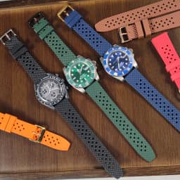 High Quality Honeycomb Tropic FKM Rubber Watch Strap18mm 19mm 20mm 22mm24mm Quick Release Breathable FKM Fluororubber WatchBands