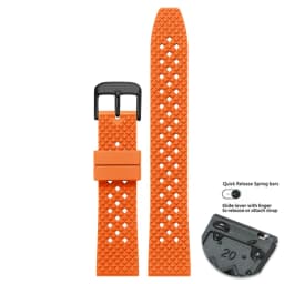 High Quality Honeycomb Tropic FKM Rubber Watch Strap18mm 19mm 20mm 22mm24mm Quick Release Breathable FKM Fluororubber WatchBands