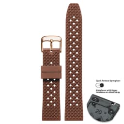 High Quality Honeycomb Tropic FKM Rubber Watch Strap18mm 19mm 20mm 22mm24mm Quick Release Breathable FKM Fluororubber WatchBands
