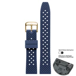 High Quality Honeycomb Tropic FKM Rubber Watch Strap18mm 19mm 20mm 22mm24mm Quick Release Breathable FKM Fluororubber WatchBands