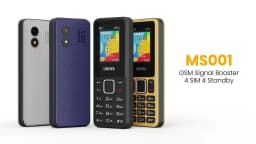 UNIWA MS001 Feature Phone 4 SIM 4 Standby GSM Signal Booster Keypad Phone 1800mAh Wireless radio Torch Senior Elder Cellphone