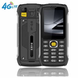 EAOR 4G LTE Waterproof Rugged Big Battery Power Bank Feature Keypad 2.8 IPS Display Volume Side Key SOS Flashlight Mobile Phone