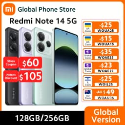 Xiaomi Redmi Note 14 5G Smartphone Global Version 5110mAh Battery NFC 108MP Camera MTK Dimensity 7025-Ultra 45W Turbo Charging