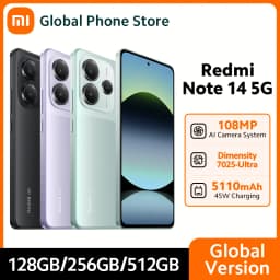 Xiaomi Redmi Note 14 5G Smartphone Global Version 5110mAh Battery NFC 108MP Camera MTK Dimensity 7025-Ultra 45W Turbo Charging