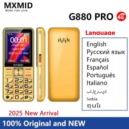 MXMID G880 PRO 2.4 Inch 4G Feature Phones Flashlight Big Button 6800mAh Long Time Standby Cheap Mobile Phone Cell Phone On Sale