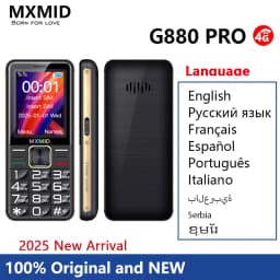 MXMID G880 PRO 2.4 Inch 4G Feature Phones Flashlight Big Button 6800mAh Long Time Standby Cheap Mobile Phone Cell Phone On Sale