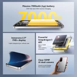POCO M7 Global Version 128GB/256GB Smartphone 7000mAh Snapdragon 685 NFC 6.9" 144Hz Display 50MP Camera