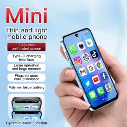 SOYES XS19 3G Mini Smartphone Android 10.0 Dual SIM Standby 3.88 Inch HD Mobile Phone 2GB+16GB 2000mAh Small Cell Phones Face ID