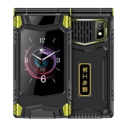 YeeMI M7 2G Rugged Flip Phone Dual SIM Dual Screen Large Fonts For Old Man 6800mAh Cellphone FM Radio SOS Push button Phones