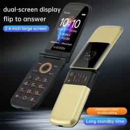 NEW YeeMI S7 2G Global Version 2.4 Inch Flip Feature Phone Dual SIM Bt FM Large 4800mAh SOS Russian Hebrew Arabic Version