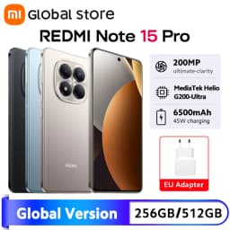 Global Version Xiaomi Redmi Note 15 Pro 4G Smartphone MTK Helio G200-Ultra 6.77"AMOLED display 200MP Camera 45W 6500mAh Battery