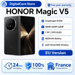 HONOR Magic V5 EU Version Original 5G Smartphone Dual HDR OLED Display Snapdragon 8 Elite 5820mAh 7.95" 66W SuperCharge