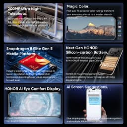 Honor Magic 8 Pro 5g Smartphone Global Version Snapdragon 8 Elite Gen 5 200Mp Aimage 7100Mah 100W 6.71'' Oled Nfc Esim Honor Phone