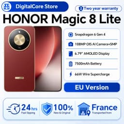 New Honor Magic8 Lite Eu Version 2026 5g Smartphone Android Mobile Phones Amoled Snapdragon 6 Gen 4 7500Mah 108Mp Ois Ai Camera
