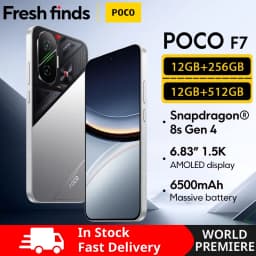 Global Version POCO F7 Smartphone 256GB 512GB Snapdragon® 8s Gen 4 6.83" 1.5K AMOLED Display 6500mAh lP68 NFC 90W Hyper Charge