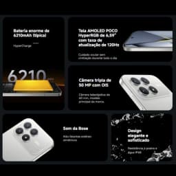 Xiaomi Poco F8 Pro 5G, 512GB/12 GB RAM, Smartphone Versão Global, Processador Snapdragon 8 Elite, Câmera 50MP, Novo Lacrado,