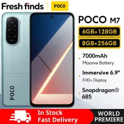 【World Premiere】POCO M7 Global Version Smartphone 128GB 256GB Snapdragon 685 NFC 7000mAh battery Immersive 6.9" FHD+ Display