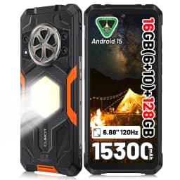 CUBOT KingKong Power 5 Rugged Smartphone G100 16GB RAM (6+10)+128GB ROM Android 15 15300mAh 6.88" 120Hz 64MP Camping Light Phone