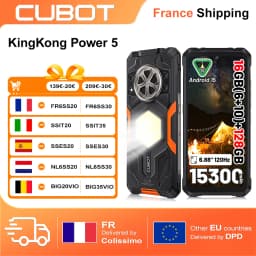 CUBOT KingKong Power 5 Rugged Smartphone G100 16GB RAM (6+10)+128GB ROM Android 15 15300mAh 6.88" 120Hz 64MP Camping Light Phone