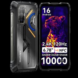 Blackview ROCK 3 Rugged Smartphone 6.78'' 32GB(8+24)GB+256GB Android 16 10000mAh NFC 2.4K 120Hz MediaTek G100 108MP