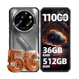 OUKITEL WP62 Mobile Phone 36GB(12+24) RAM 512GB ROM Android 15 Rugged Smartphone 6.6'' FHD+ Display 11000mAh 108MP 33W NFC