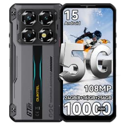 OUKITEL WP60 5G 24GB(8+16)GB+256GB ROM 7.2” HD+ 120Hz Display Smartphone MTK 7025 10000mAh Rugged Phone 108MP Android 15 NFC