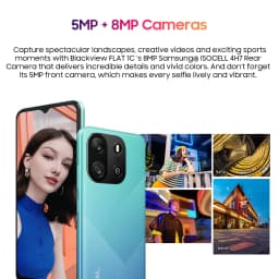 Blackview OSCAL FLAT 1C Mobile Phone Android 13, 2GB 32GB Cheap 6.65'' Smartphone, 4700mAh Battery Cell Phone Face Unlocked, 4G