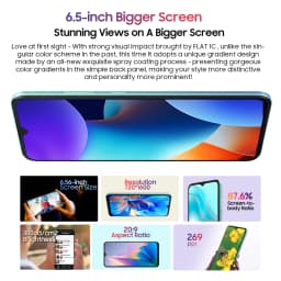Blackview OSCAL FLAT 1C Mobile Phone Android 13, 2GB 32GB Cheap 6.65'' Smartphone, 4700mAh Battery Cell Phone Face Unlocked, 4G