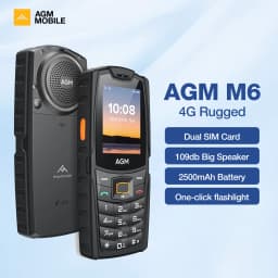 AGM M6 Rugged Phone 4G Dual SIM 2500mAh Battery 2.4" Screen Loud Voice IP68 Waterproof Big Buttons FM Radio For Elderly