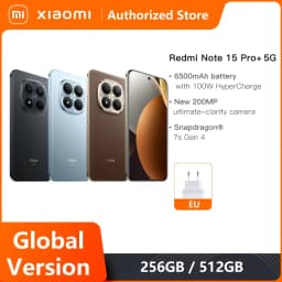 Xiaomi Mobile Phones Redmi Note 15 Pro+ 5G Global Version Snapdragon® 7s Gen 4 NFC 6.83' CrystalRes AMOLED Display 6500mAh