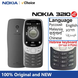 Nokia 3210 4G Feature Phone Bluetooth 5.0 FM Radio Dual SIM 2.4" Type-C Port 1450mAh Bettery Push-button Mobile Phone New