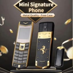 Luxury Mini Slim Signature Cellphone Dual SIM Bluetooth Call Magic Voice Big Button MP3 FM Radio Long Standby Cheap Mobile Phone
