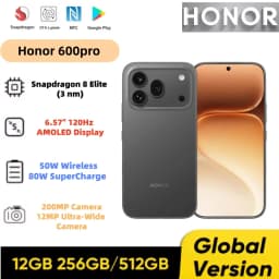 Honor 600 Pro Global Version Snapdragon® 8 Elite 200MP Rear Camera 80W SuperCharge 50W Wireless IP68/IP69 Water Proof