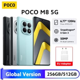 POCO M8 5G Smartphone Global Version Snapdragon® 6 Gen 3 6.77" 120Hz Display 50MP Camera 5520mAh Battery 45W Charging NFC
