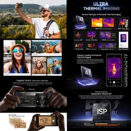 Ulefone Armor 28 Ultra 5G Thermal Imaging Rugged Phone 16GB+1TB Smartphone Android 14 AMOLED 6.67" Dimensity 9300+ 64MP 120W