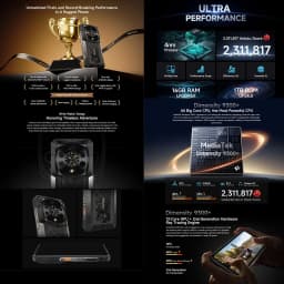 Ulefone Armor 28 Ultra 5G Thermal Imaging Rugged Phone 16GB+1TB Smartphone Android 14 AMOLED 6.67" Dimensity 9300+ 64MP 120W