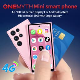 ONEMYTH S26 Pro 4G Mini Smartphone 4.0' 3GB+64GB Dual SIM 2000mAh Face Unlock Small Pocket Phone for Student Elderly Backup Phon