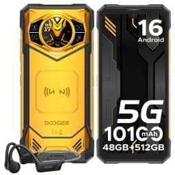 DOOGEE S200 X 5G Rugged Phone 48GB 512GB 6.72" FHD+ 120Hz MTK Dimensity 7050 10100mAh Battery Android 16 NFC Smartphone