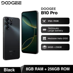 World Premiere DOOGEE B10 Pro Smartphone 64GB+256GB 6.63” FHD 120Hz Display IP68 / IP69K Helio G100 7600mAh Battery Android 16