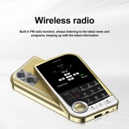 SERVO V10 2 SIM Card Small Mobile Phone Speed Dial Blacklist Flashlight Magic Voice 2.01" Display 2G GSM Button Cellphone Type-C