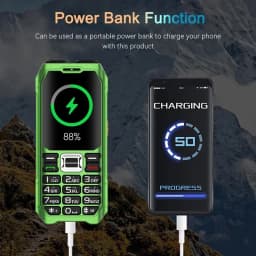 UNIWA M6000 2G Feature Phone Power Bank 2.3Inch FM Radio MP3 Voice Record Torch Mobile Phone Big Keyboard Cellphone For Elderly