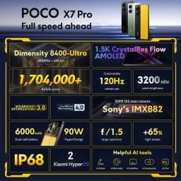 Global Version POCO X7 Pro Cellphone 256GB / 512GB Dimensity 8400-Ultra 6.67" 120Hz Display 90W Charging 6000mAh 5G NFC