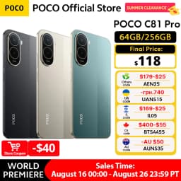 Global Version POCO C81 Pro Smartphone UNISOC T7250 processor 6.9" LCD Display 13MP Camera 6000mAh 15W Charging