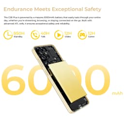 OUKITEL C68 Plus 6000mAh Smartphone, 24(6+18)GB+256GB, 7.2"+1.81" Dual Display 120H Mobile Phone 64MP Main Camera NFC Cellphone