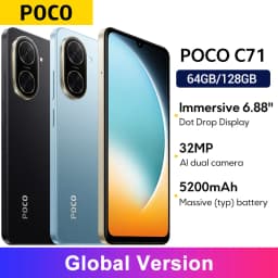 Global Version POCO C71 UNISOC T7250 processor 32MP AI dual camera Immersive 6.88” display 15W fast charging AI face unlock
