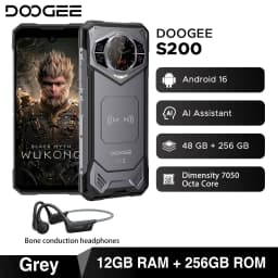 Global Version DOOGEE S200 5G Rugged Phone Android 16 48GB 256GB 6.72" 120Hz Display 100MP Camera 10100mAh Battery AI Assistant