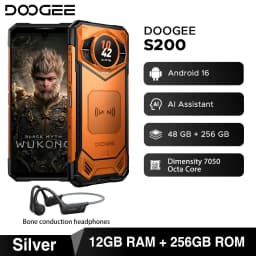 Global Version DOOGEE S200 5G Rugged Phone Android 16 48GB 256GB 6.72" 120Hz Display 100MP Camera 10100mAh Battery AI Assistant