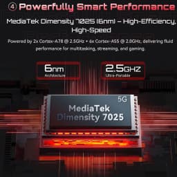 Cubot Kingkong 11 Rugged Phone Dimensity 7025 5G 1.45" Rear Display 10200mAh Battery 33W 16GB RAM+256GB ROM 108MP Camera NFC